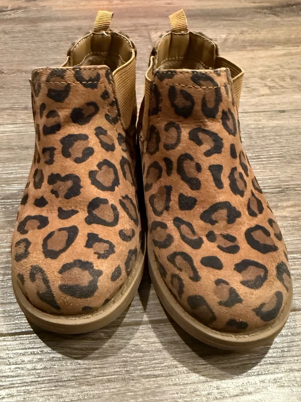 GAP Kids Leopard Print Chelsea Boots - Tan & Black